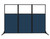 Work Station Screen 99" x 70" Navy Blue Fabric With Clear Window