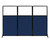 Work Station Screen 99" x 70" Navy Blue Fabric With Clear Window
