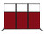 Work Station Screen 99" x 70" Red Fabric With Clear Window