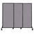 QuickWall Sliding Portable Partition 7' x 5'10" Cloud Gray Fabric