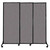 QuickWall Sliding Portable Partition 7' x 6'8" Slate Fabric