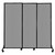 QuickWall Sliding Portable Partition 7' x 6'8" Light Gray Fluted Polycarbonate