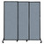 QuickWall Sliding Portable Partition 7' x 7'4" Powder Blue Fabric