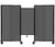 Room Divider 360¨ Folding Portable Partition 8'6" x 4' Dark Gray Fluted Polycarbonate