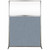 Hush Screen Portable Partition 4' x 6' Powder Blue Fabric Clear Window Without Wheels