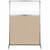 Hush Screen Portable Partition 4' x 6' Beige Fabric Clear Window With Wheels