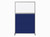 Hush Screen Portable Partition 4' x 6' Royal Blue Fabric Frosted Window With Wheels