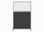 Hush Screenª Portable Partition 4' x 6' Charcoal Gray Fabric Clear Window With Wheels
