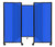 Room Divider 360¨ Folding Portable Partition 8'6" x 5' Blue Fluted Polycarbonate