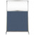 Hush Screen Portable Partition 4' x 6' Ocean Fabric Clear Window With Wheels