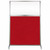 Hush Screen Portable Partition 4' x 6' Red Fabric Clear Window With Wheels