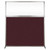 Hush Screen Portable Partition 5' x 6' Cranberry Fabric Clear Window Without Wheels