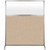 Hush Screen Portable Partition 5' x 6' Beige Fabric Frosted Window With Wheels