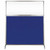 Hush Screen Portable Partition 5' x 6' Royal Blue Fabric Clear Window With Wheels