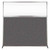 Hush Screen Portable Partition 6' x 6' Charcoal Gray Fabric Clear Window Without Wheels