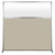 Hush Screen Portable Partition 6' x 6' Sand Fabric Frosted Window Without Wheels