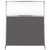 Hush Screen Portable Partition 6' x 6' Charcoal Gray Fabric Clear Window With Wheels