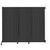 Wall-Mounted QuickWall Sliding Partition 7' x 5'10" Dark Gray Polycarbonate