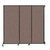Wall-Mounted QuickWall Sliding Partition 7' x 6'8" Latte Fabric
