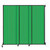 Wall-Mounted QuickWall Sliding Partition 7' x 6'8" Green Polycarbonate