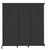 Wall-Mounted QuickWall Sliding Partition 7' x 7'4" Black Fabric