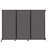 Wall-Mounted QuickWall Folding Partition 8'4" x 5'10" Charcoal Gray Fabric