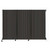 Wall-Mounted QuickWall Folding Partition 8'4" x 5'10" Dark Gray Polycarbonate