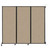 Wall-Mounted QuickWall Folding Partition 8'4" x 7'4" Rye Fabric