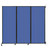 Wall-Mounted QuickWall Folding Partition 8'4" x 7'4" Blue Polycarbonate