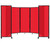 Room Divider 360® Folding Portable Partition 14' x 7'6" Red Fluted Polycarbonate