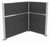 Acoustic Portable Partition Pre-Configured Hush Panel Cubicle, L Shape 6' x 4' L-Build Classic Gray Fabric - Silver Trim
