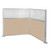 Hush Panel Kit (L Shape) 6' x 6' L-Build W/ Window Beige Fabric 6' x 6' L-Build W/ Window Beige Fabric
