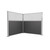 Acoustic Portable Partition Pre-Configured Hush Panel Cubicle, L Shape 6' x 6' L-Build W/ Window Charcoal Gray Woven Fabric - Silver Trim