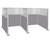 Hush Panel Kit Double Cube 6' x 6' W/ Window Cloud Gray Fabric 6' x 6' W/ Window Cloud Gray Fabric