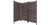 The 6' wide folding wicker partition comes in 3 panels.