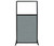 Work Station Screen 33" x 70" Sea Green Fabric With Clear Window