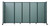 The Bullet Resistant Portable Shield Partition 19'9" x 6'10" Sea Green Fabric