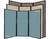 The Privacy Screen comes in 1 width and 3 heights.