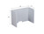 Dimensions of the smaller version of the SoundSorb Tri-Fold Desktop Privacy Panel.