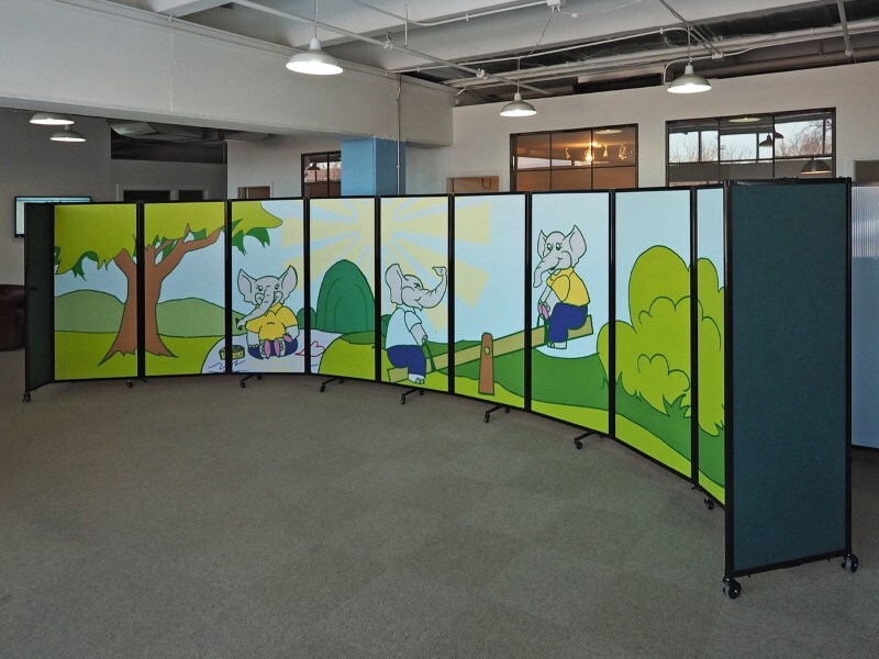 The Room Divider 360 Folding Portable Partition, Custom Printed