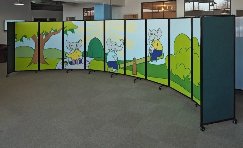 The Room Divider 360 Folding Portable Partition, Custom Printed