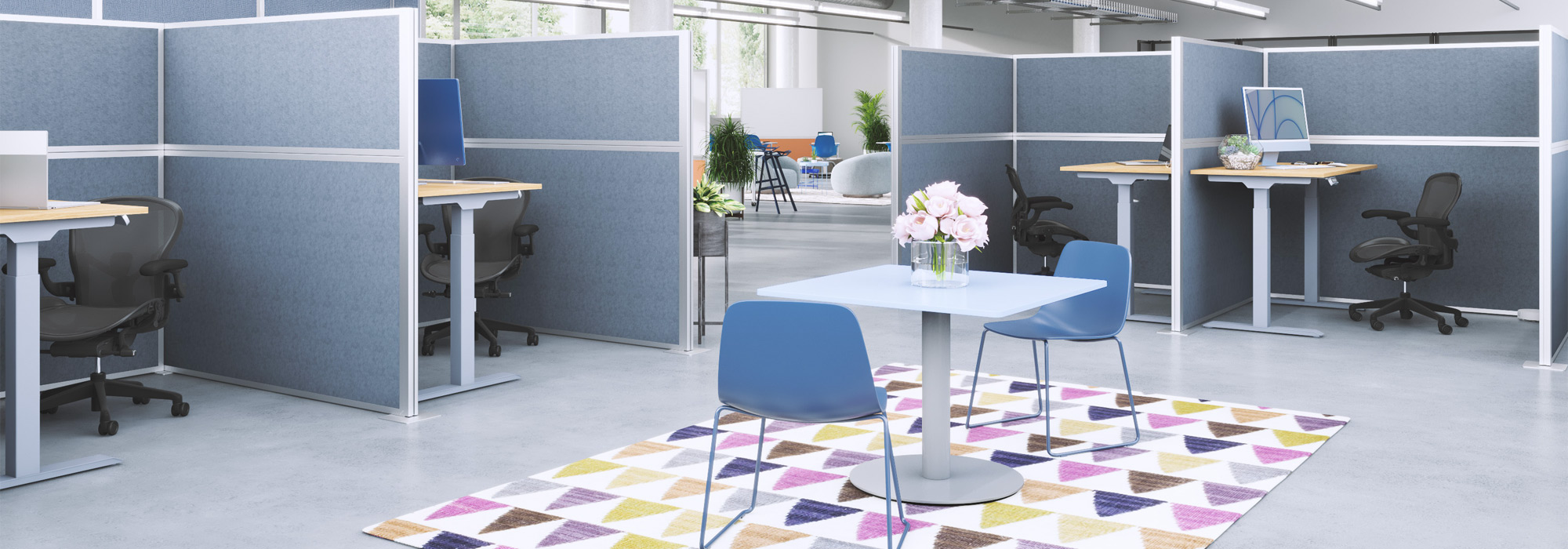 Office cubicles, desks, mobile whiteboards and more to complete your office setup