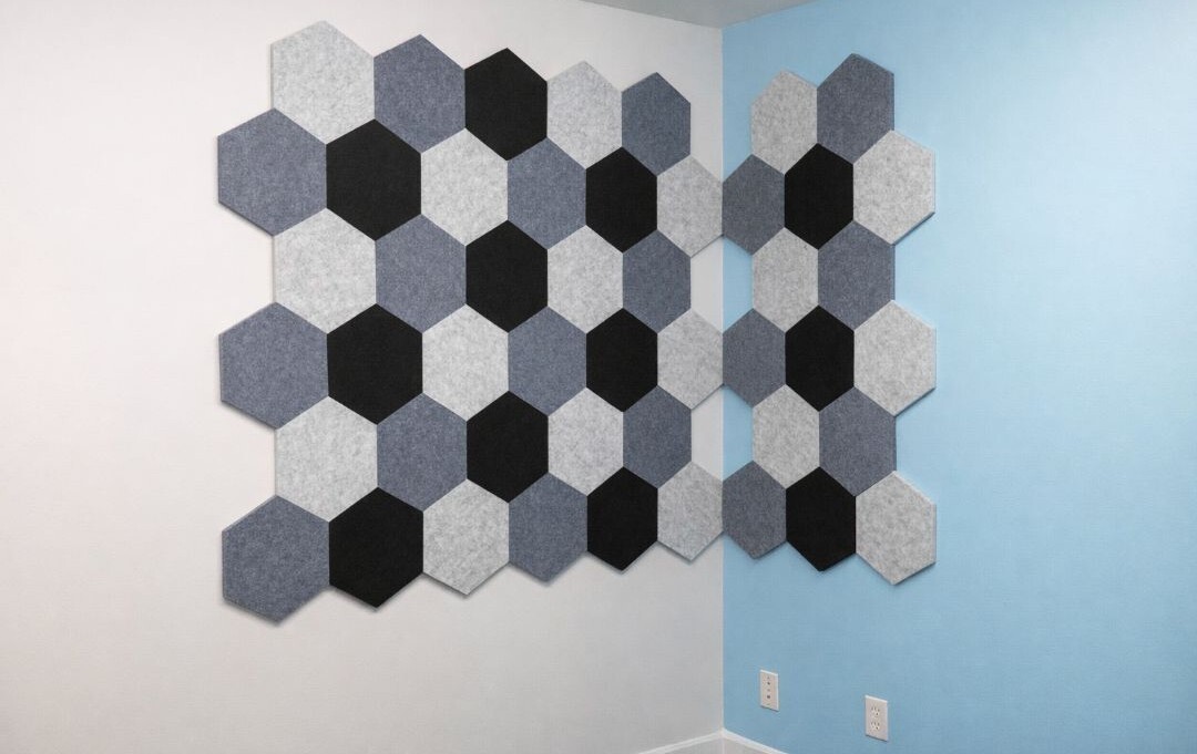 SoundSorb Acoustic Hexagons, Wall-Mounted