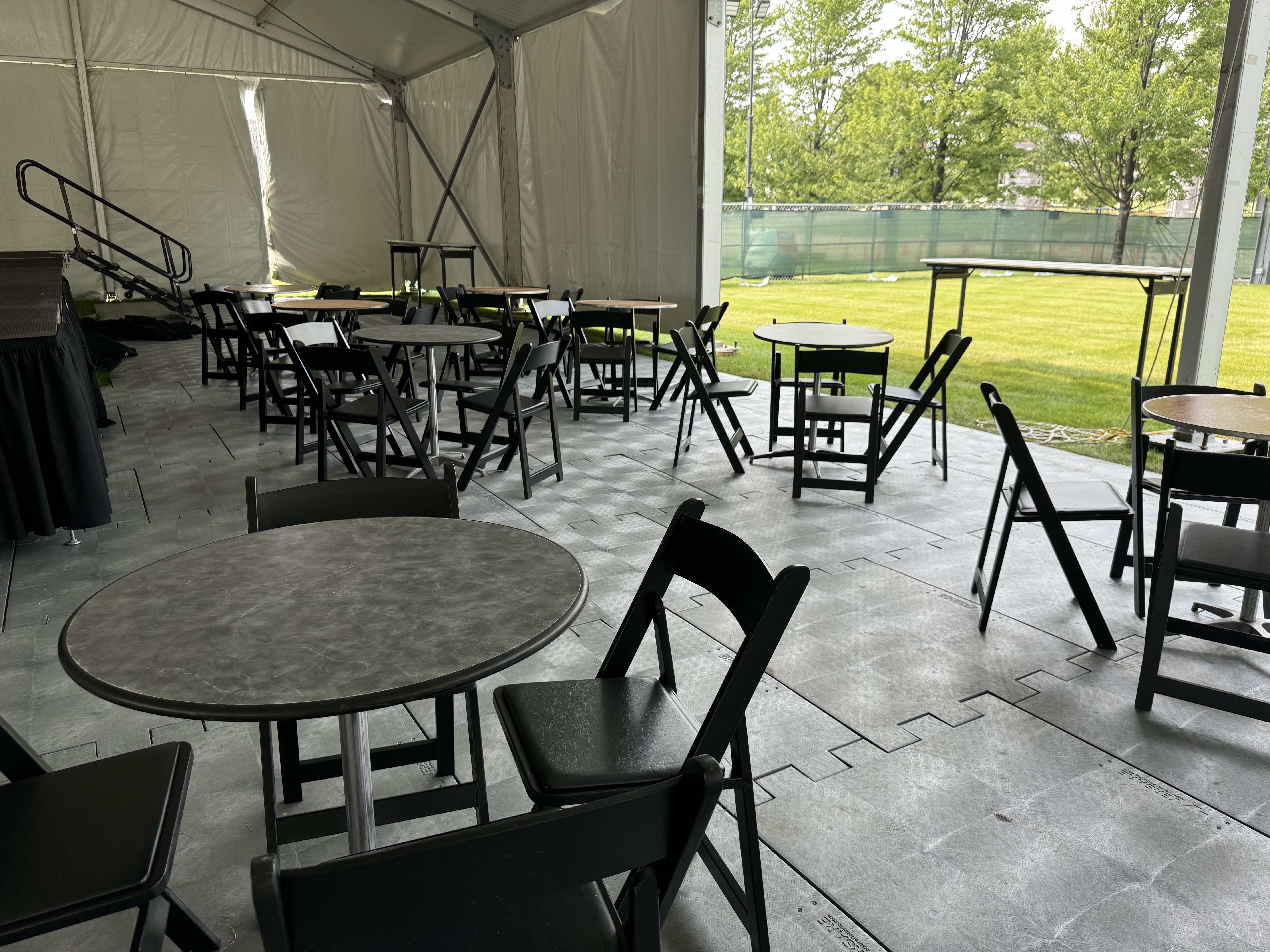 EverBase is ideal for full field protection against pedestrian traffic, lightweight vehicles, equipment (such as speakers and mixing stations), and rolling concert cases.
