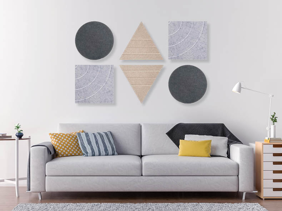 Mix and match the SoundSorb Acoustic Shapes to create a unique design for the room