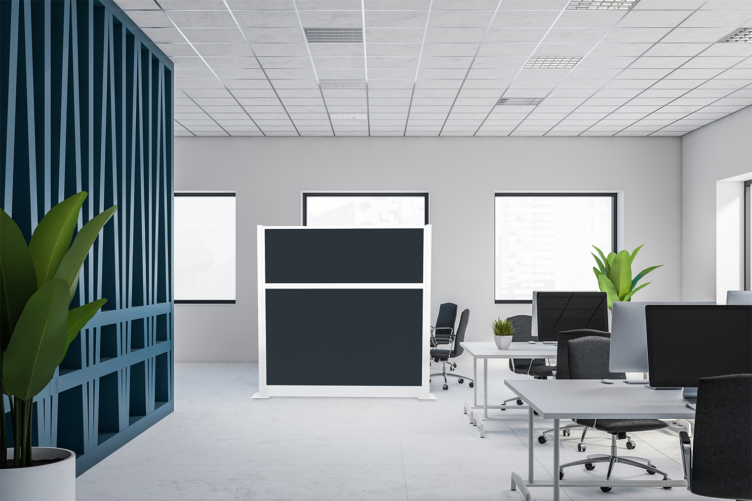 Upgrade Your Cubicle Game with Two Contemporary Trim Options for Hush Panel Cubicles Versare