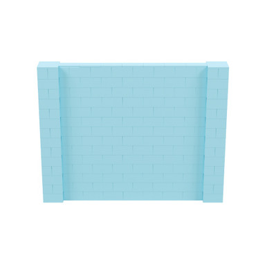 9' x 7' Light Blue Simple Block Wall Kit
