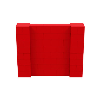 Red Couting Blocks 5' x 4' Red Simple Block Wall Kit