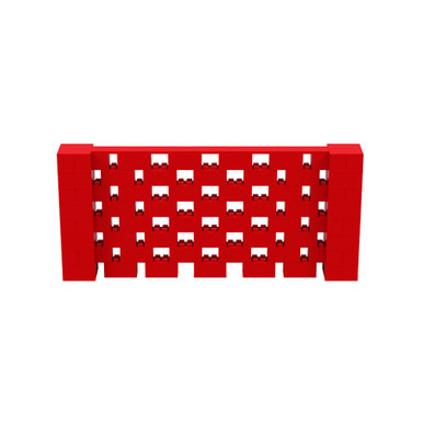 9' x 4' Red Open Stagger Block Wall Kit