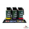 M18 Smoke Flash Bang Design Torch (Assorted Colors) *Display of 6* [Model#19026]